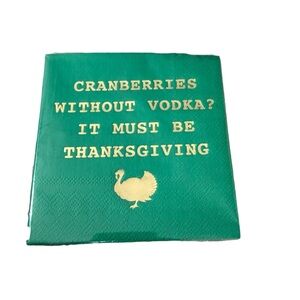 ❤️5/$15❤️ Cranberries Without Vodka? Thanksgiving Napkins - 16 ct
